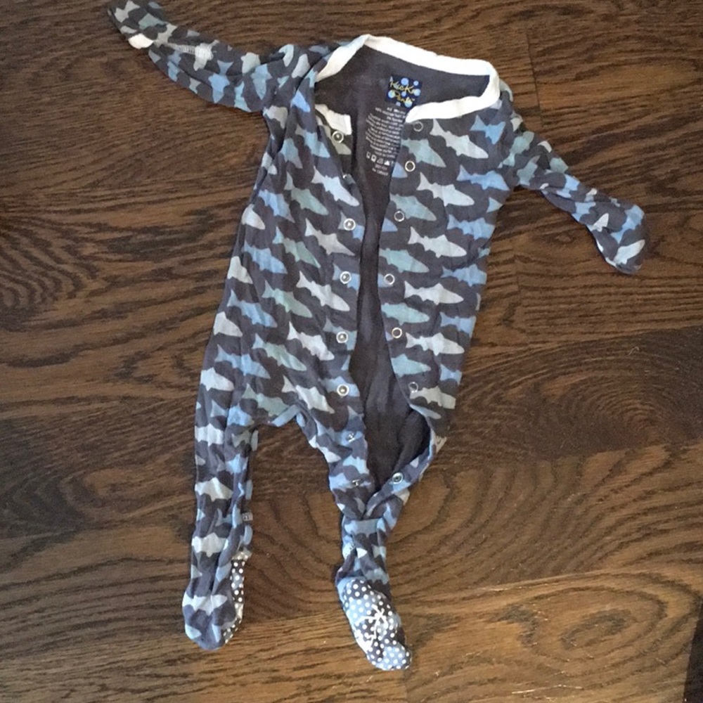 KicKee Pants fish print footie / sleeper